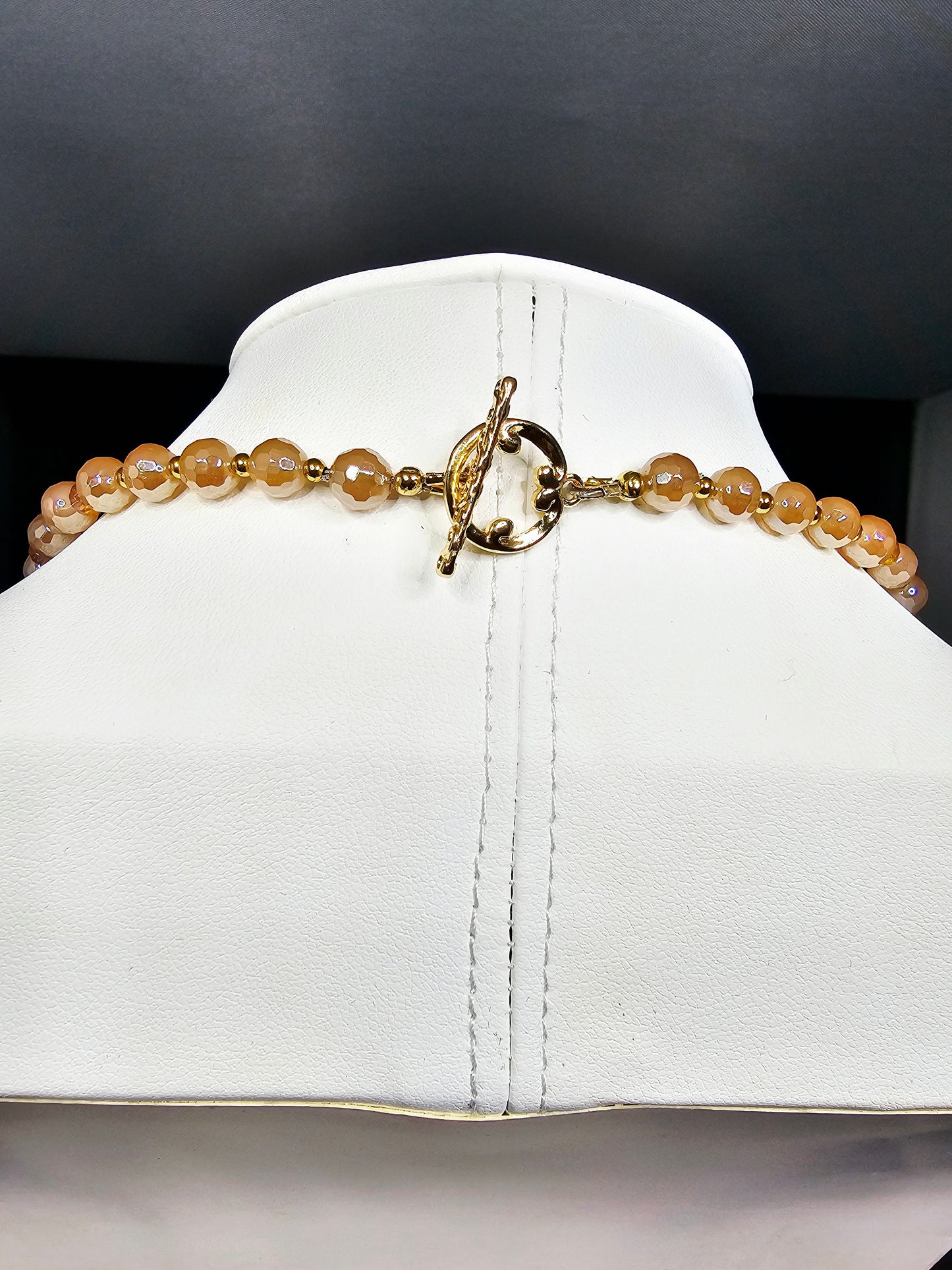 Faith Collection: Quartz Cross with Gold Accents Necklace
