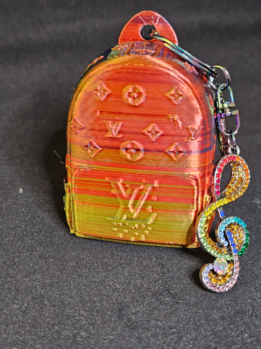 Bag Buddy orange yellow green blue with rhinestone multi color music note