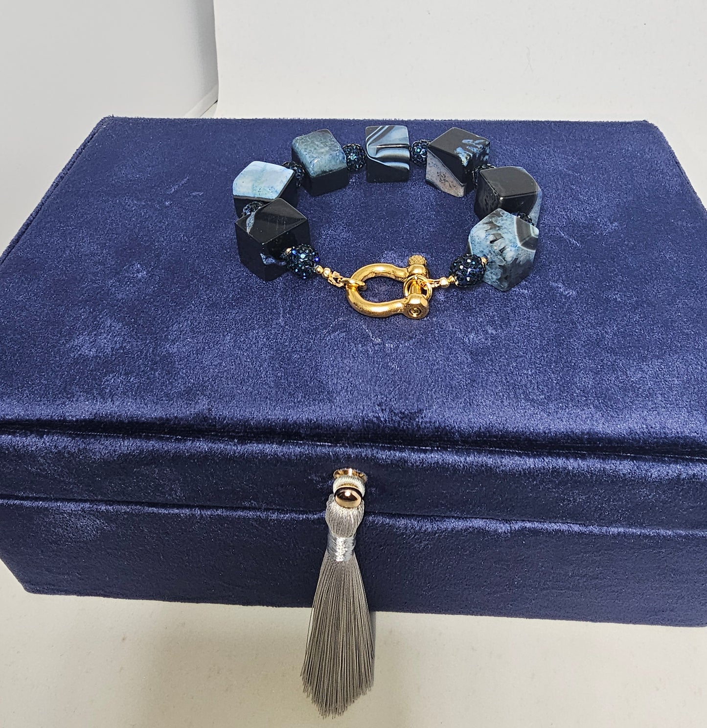 Montana Blue Cube Agate Bracelet