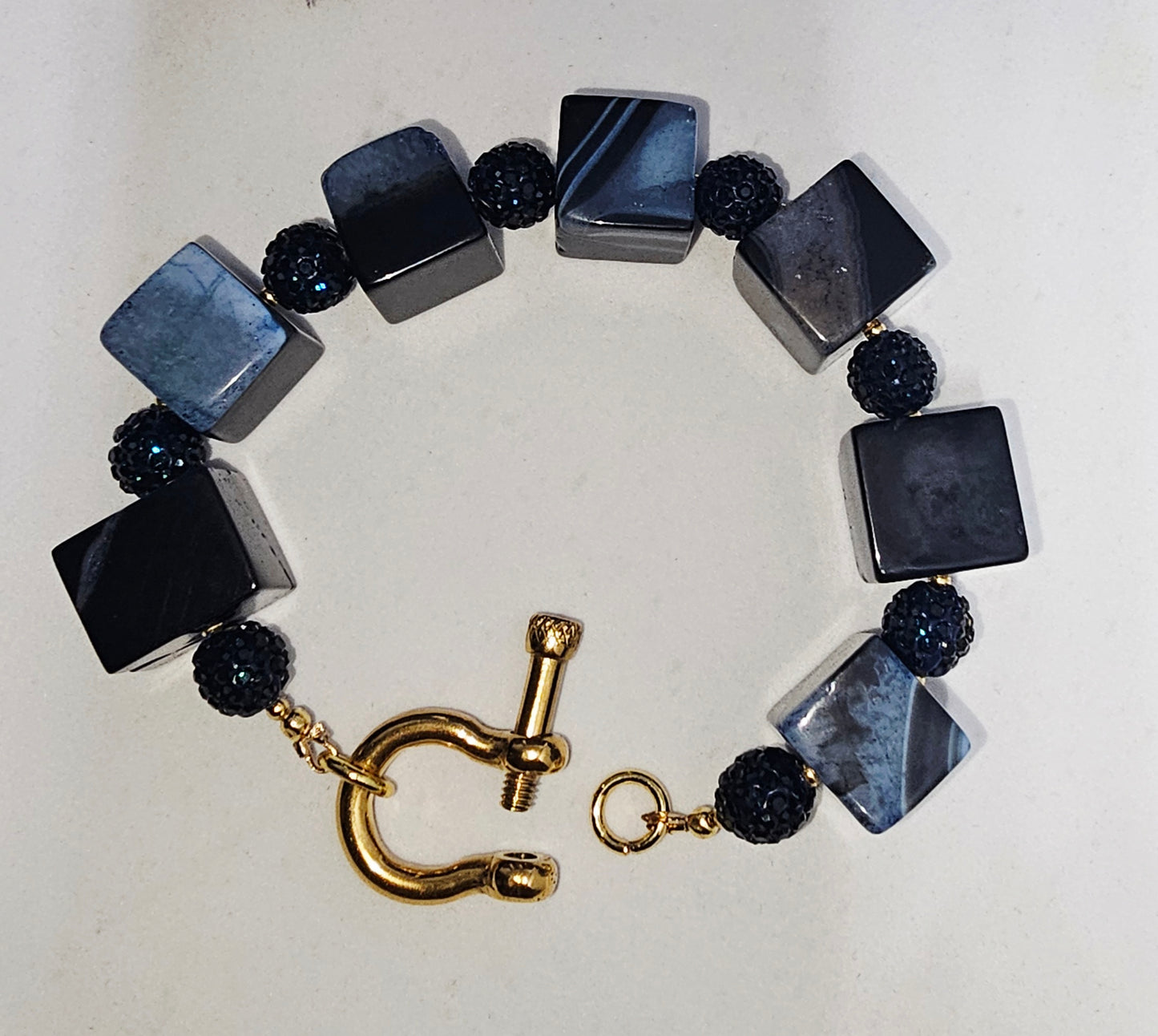 Montana Blue Cube Agate Bracelet