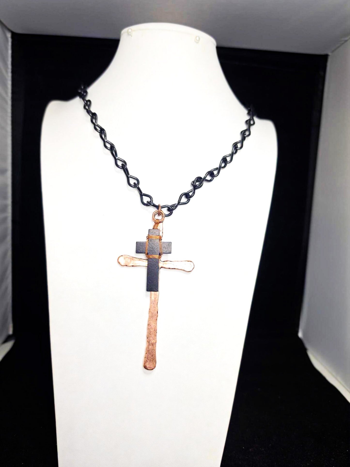 Double Cross Chain Necklace