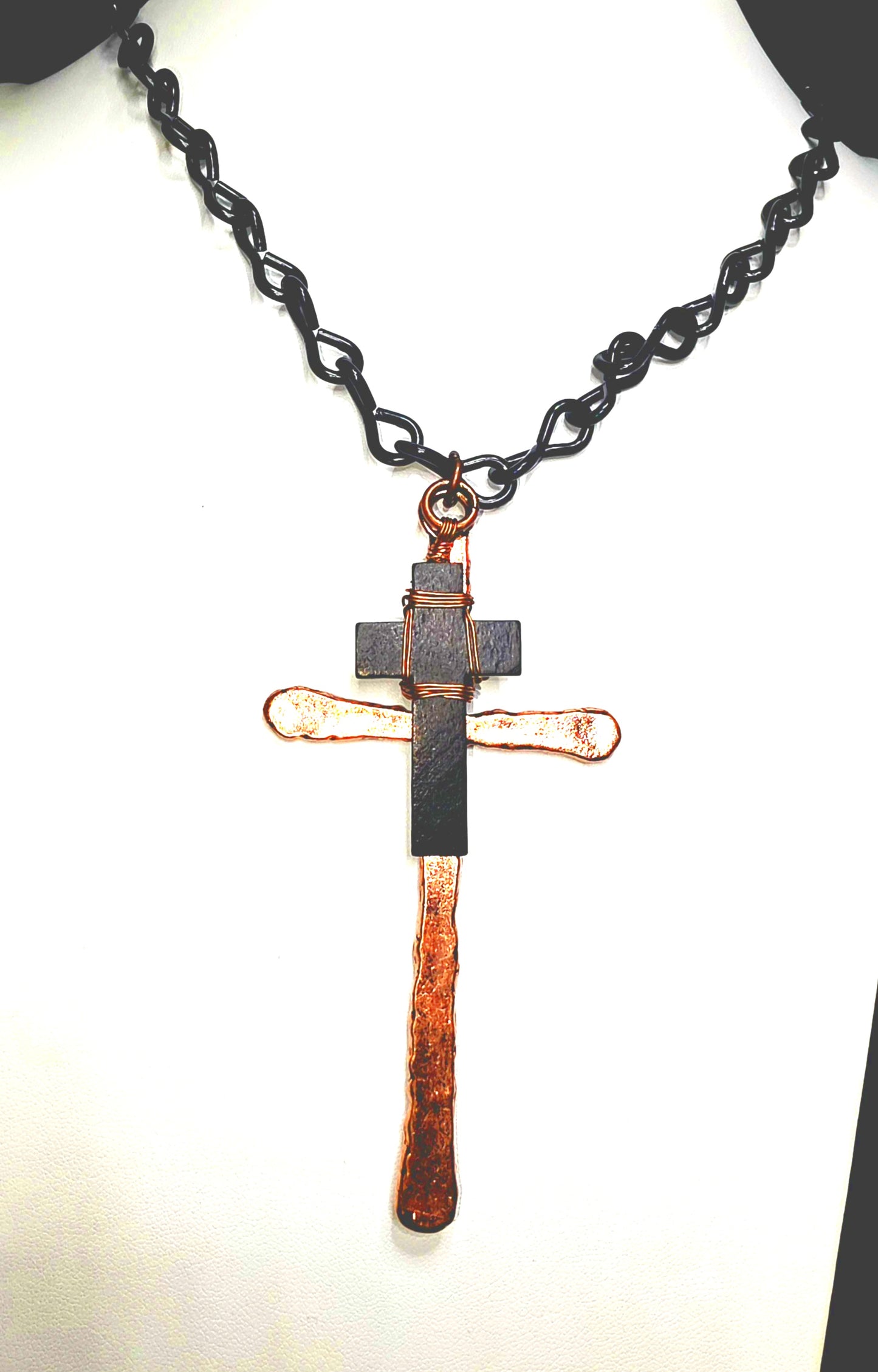 Double Cross Chain Necklace