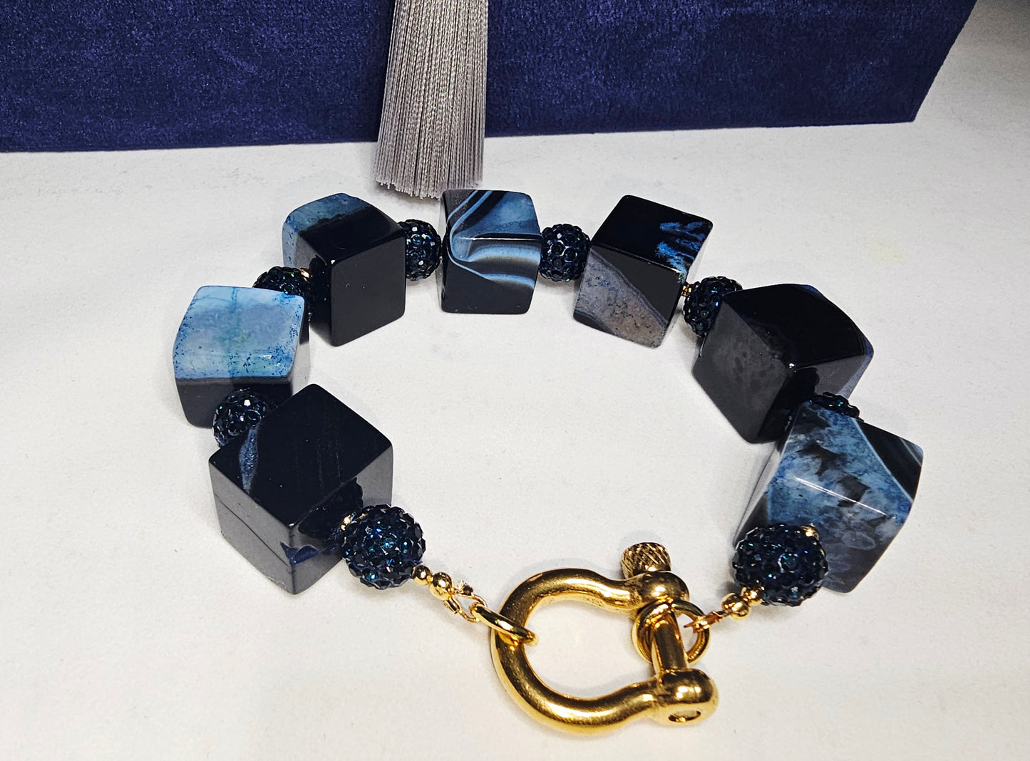 Montana Blue Cube Agate Bracelet