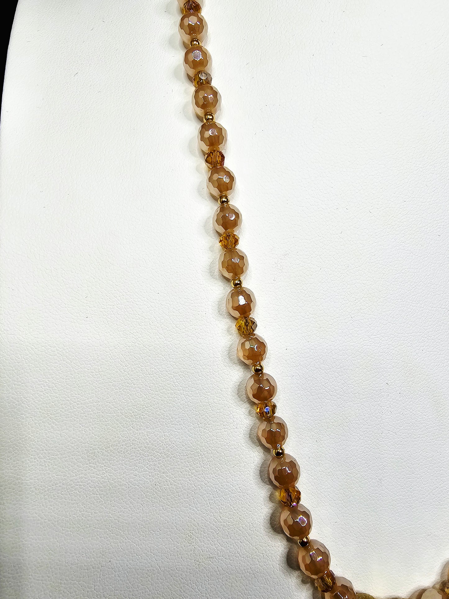Faith Collection: Quartz Cross with Gold Accents Necklace