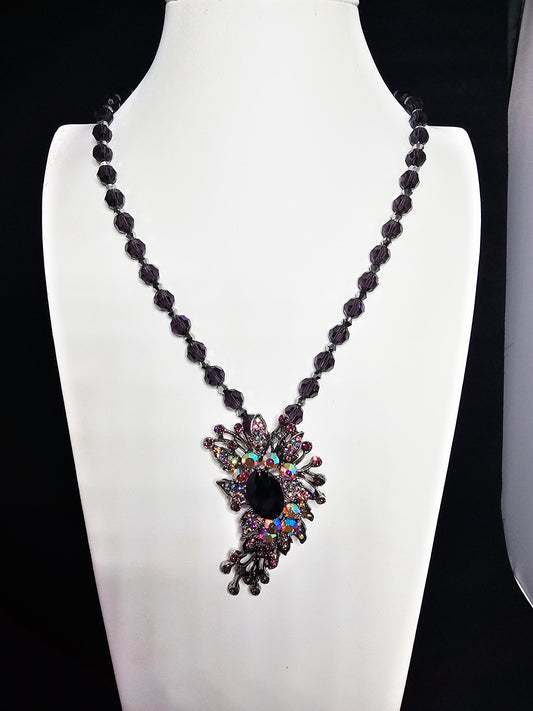 Purple Paisley Necklace