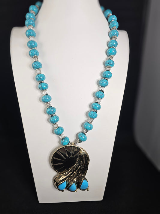 Tealia Silver Wave Necklace